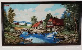Hiasan dinding kristik wool UK 128 x 70 cm