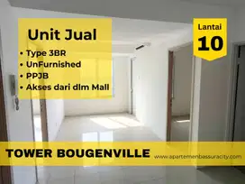Jual 3BR tower Bougenville apartemen Bassura City akses dalam mall