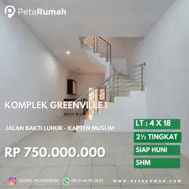 Townhouse cantik komplek greenville jalan bakti luhur kapten muslim