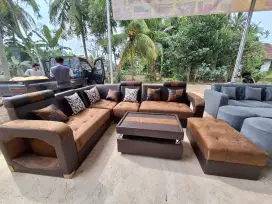 Sofa sudut + puk murah best seller