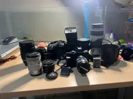 Paket Camera Olympus OMD E-M5 dan Canon EOS 60D
