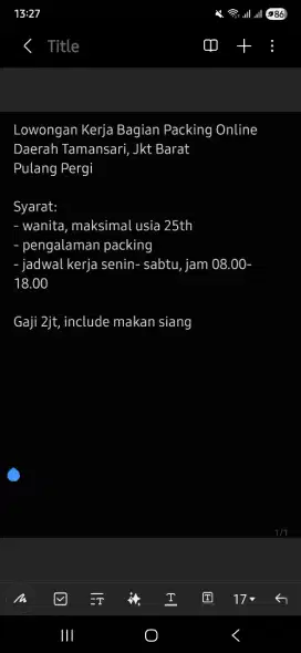 Lowongan Kerja Packing Online