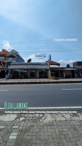 Rumah usaha dapat penyewa pasti Indomaret di raya Bedali Lawang