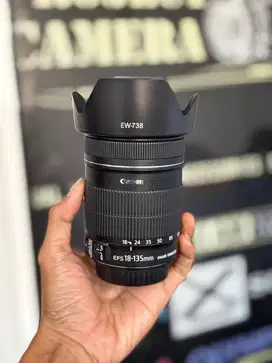 Canon EFS 18-135mm IS Mulus Bonus Hood dan UV Filter