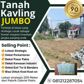 TANAH KAVLING LOKASI STRATEGIS DEKAT PASAR PAKIS