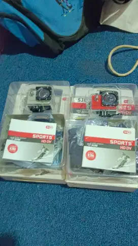 Jual dua actioncam SJCAM SJ4000 fullshet bongkaran barang display