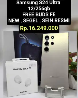 Rp.16,249 FREE BUDS FE,
Samsung S24 ULTRA NEW,SEGEL,SEIN,STOK TERBATAS