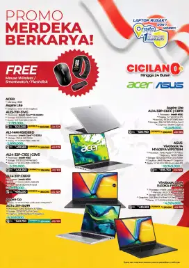 Cash, Credit Laptop Vivobook Go 14 tanpa dp