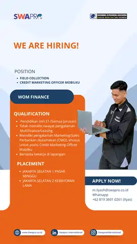 Field Collection & Credit Marketing Officer Mobilku