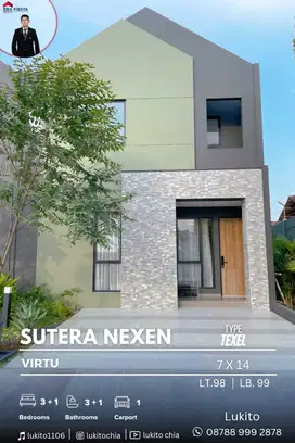 Sutera Nexen By Alam Sutera, Rumah 2 Lantai Start 600 Jutaan Akses Tol