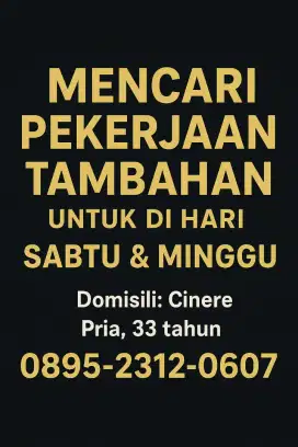 Mencari pekerjaan tambahan