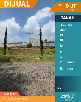 Kavling Siap Bangun Dekat Elpico di Villa Puncak Tidar Malang