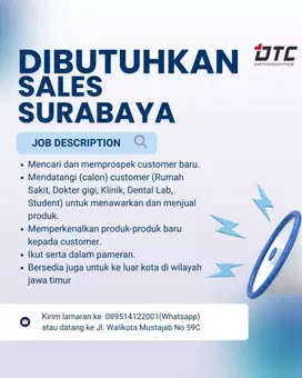 LOWONGAN KERJA DICARI SALES SURABAYA