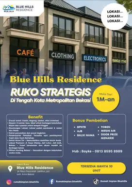 Ruko 2 Lantai di Blue Hills Residence di Jatiasih, Bks