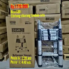 Tangga DOUBLE TELESCOPIK 4.40 Mtr