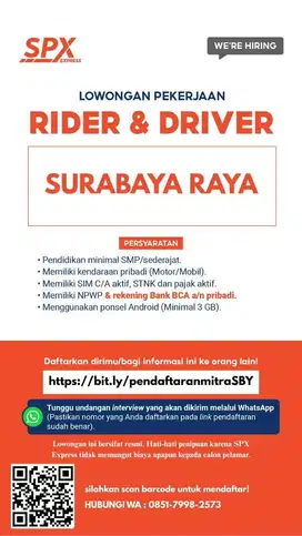 Lowongan kerja spx express