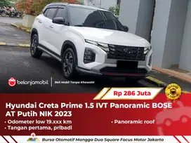 [ LOW KM ] Hyundai Creta Prime 1.5 IVT Panoramic AT Putih 2023 2024