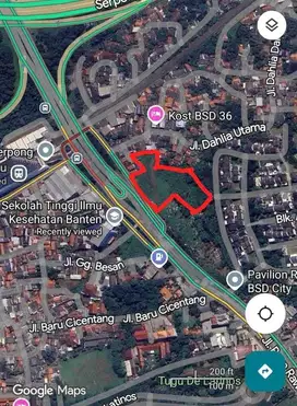 DIJUAL KAVLING SIAP BANGUN DI RAWA BUNTU, BSD LT.6.400m2 HARGA NEGO