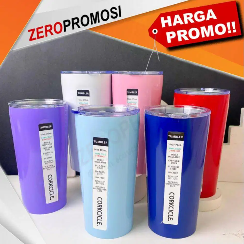 Souvenir Tumbler Stainless Mug Rose 475ml Cetak Logo