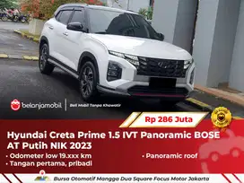 [ LOW KM ] Hyundai Creta Prime 1.5 IVT Panoramic AT Putih 2023 2024