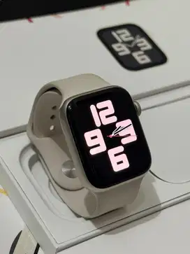 iBox Apple Watch SE Gen 2 44mm Starlight Fullset Garansi On 2026