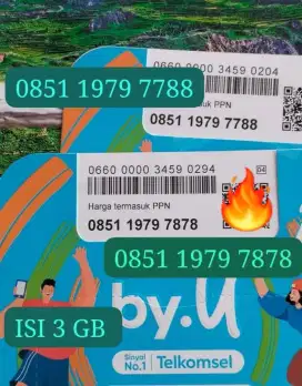 NOMOR CANTIK TELKOMSEL ByU TIDAK ADA HANGUSNYA.