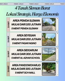 TANAH IDEAL SHMP SLEMAN BARAT JOGJA