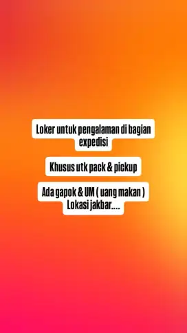 Loker buat kalian pecinta expedisi