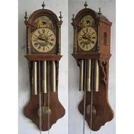 Jam antik Art Neuvo jumbo Westminster wall Clock era 1800 Germany