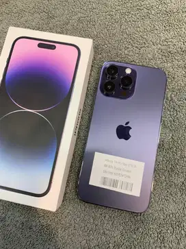 iPhone 14 Pro Max 128GB Purole inter regis bh 83% lengkap ori