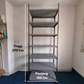 Jual Rak Besi Siku Lubang MURAH BANGET Ukuran 100 x 40 x 270 Cm