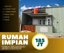 SPESIAL RUMAH MINIMALIS 2 KAMAR AKSES DEKAT STASIUN MULAI DARI 185JUTA