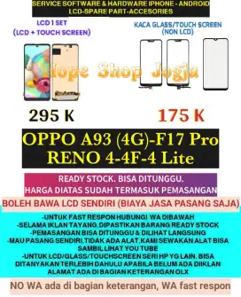Service HP-Ganti Touchscreen-Baterai-LCD Oppo A93 (4G)-F17 pro