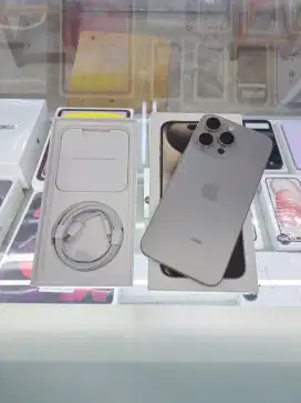 Second IPhone 15 Pro Max 256GB Natural IBOX ON Mulus Like New Nego