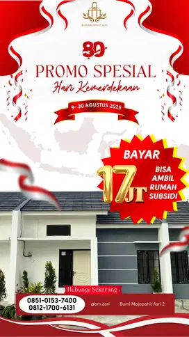 PROMO RUMAH SUBSIDI SPESIAL KEMERDEKAAN