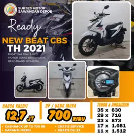 HONDA NEW BEAT CBS LED TH 2021 UNIT MULUS CASH KREDIT BERGARANSI
