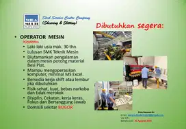 OPERATOR MESIN PRODUKSI