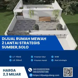 Dijual Rumah Mewah 2 Lantai Lokasi Sumber,Solo luas 115m2