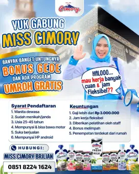 Lowongan Pekerjaan!!!

PT. CIMORY GROUP Divisi Miss Cimory