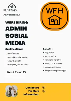 Lowongan admin pt optimo