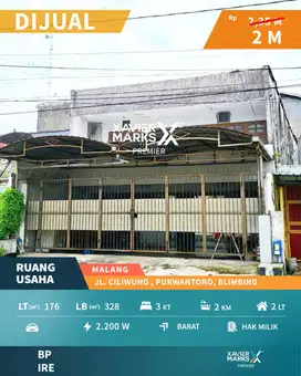 Dijual Rumah Usaha di Area Jalan Ciliwung, Purwantoro, Blimbing Malang