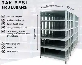 Rak besi siku 6 susun