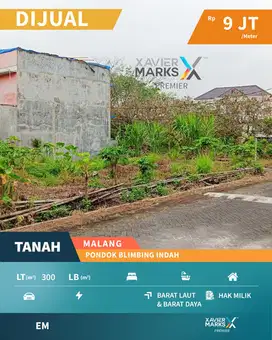 Dijual Tanah / Kavling di PBI araya Malang