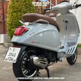 JUAL CEPET  VESPA SPRINT 150 IGET ABS LED Tahun 2019 WARNA ABU GLOSSY