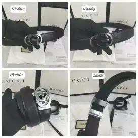 Men Belt sabuk IKAT PINGGANG PRIA gucci leather black