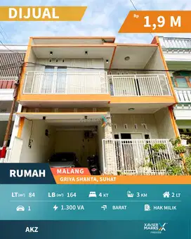 Dijual Cepat Rumah 2 Lantai Full Furnish Selangkah dari Pusat Kota Mal