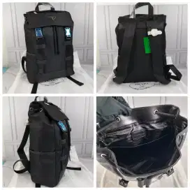 Tas Ransel Backpack Black Prada Pria