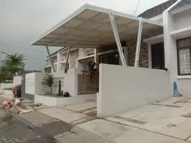 Kanopi alderon singel rangka Alin terpasang