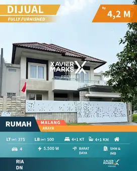 Dijual Rumah Full Furnished di Boulevard Pondok Blimbing Indah, PBI Ar
