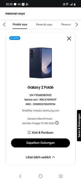 Samsung Z Fold 6 Sein Garansi On Bisa Tuker Tambah